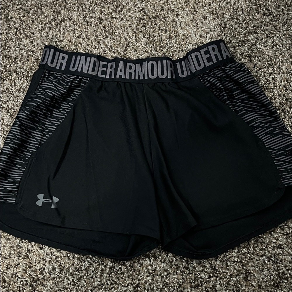 Under Armour Kid’s Black and Gray Athletic Shorts